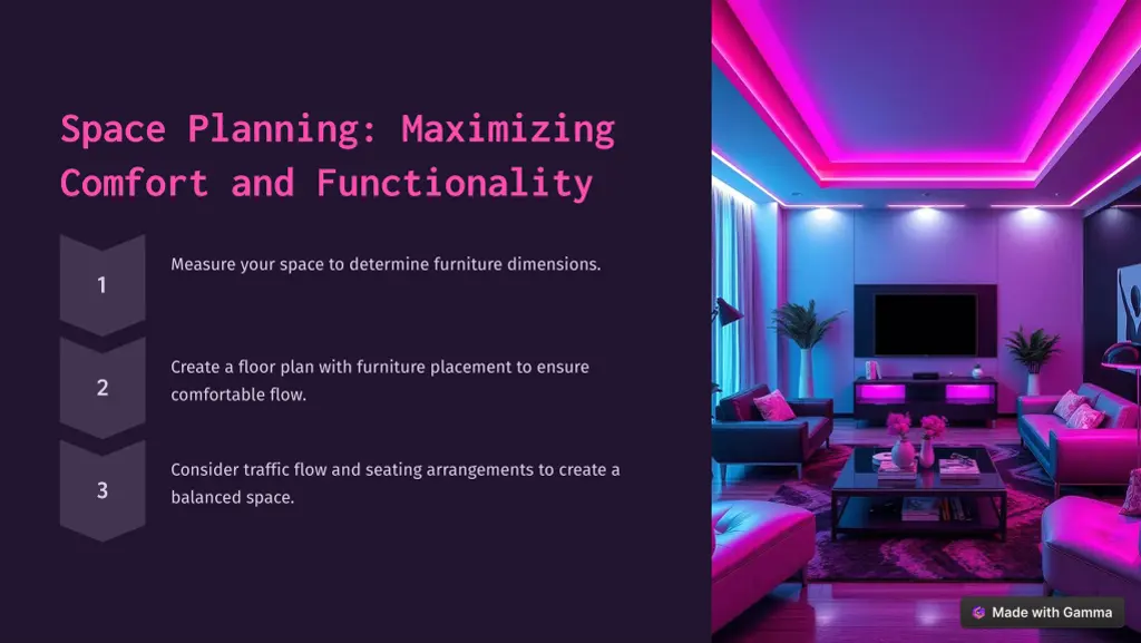 space planning maximizing comfort