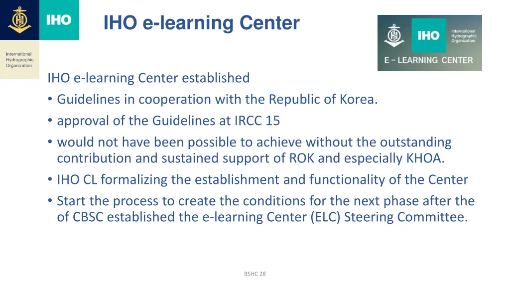 iho e learning center