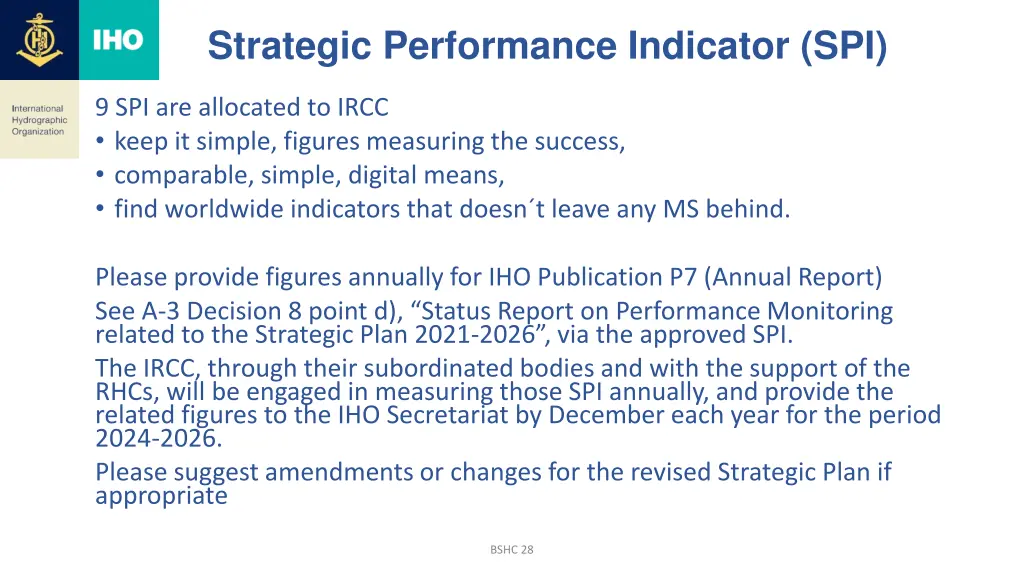strategic performance indicator spi