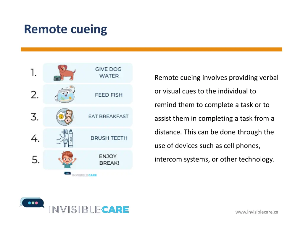 remote cueing