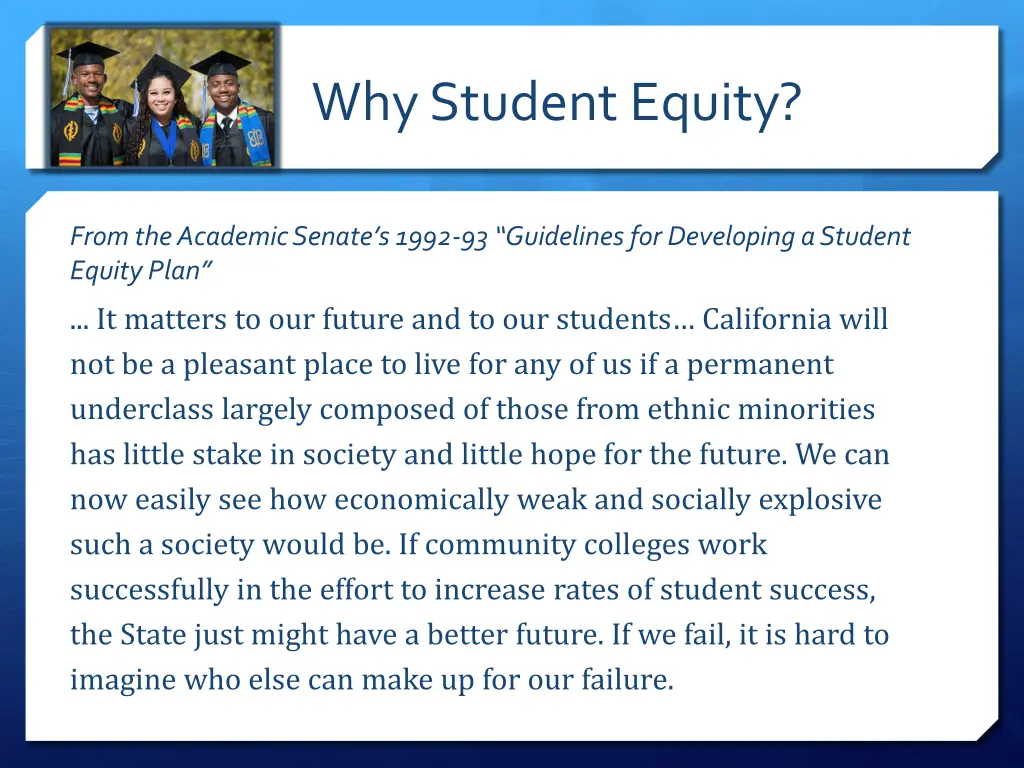 why student equity