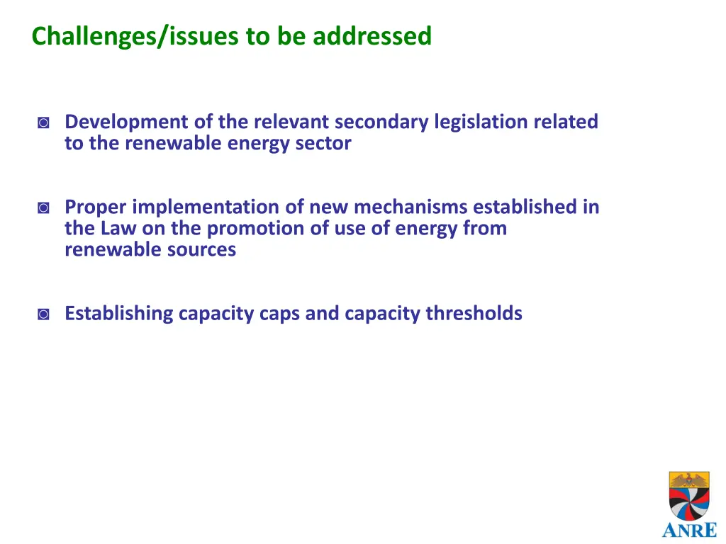challenges issues to be addressed