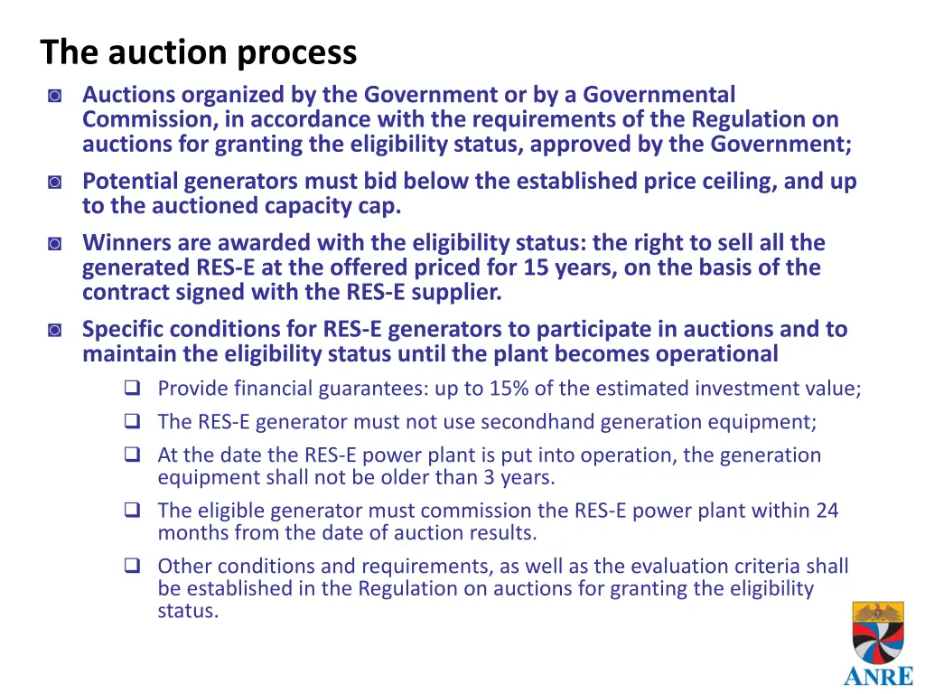 the auction process