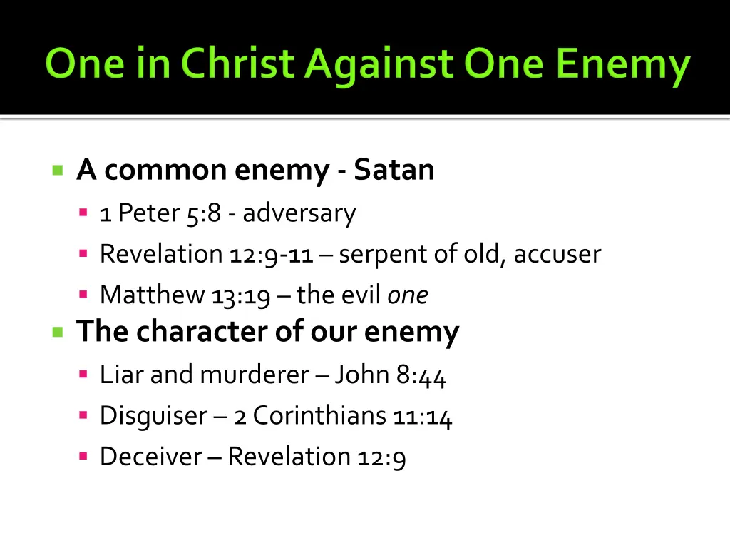 a common enemy satan 1 peter 5 8 adversary