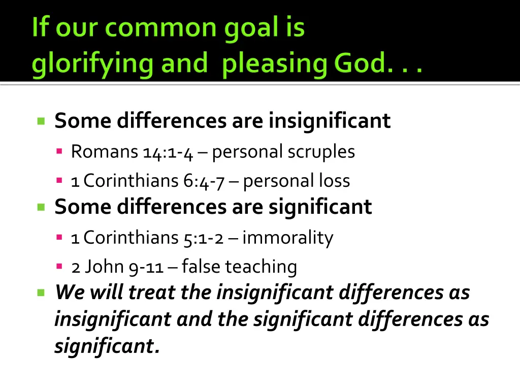 some differences are insignificant romans