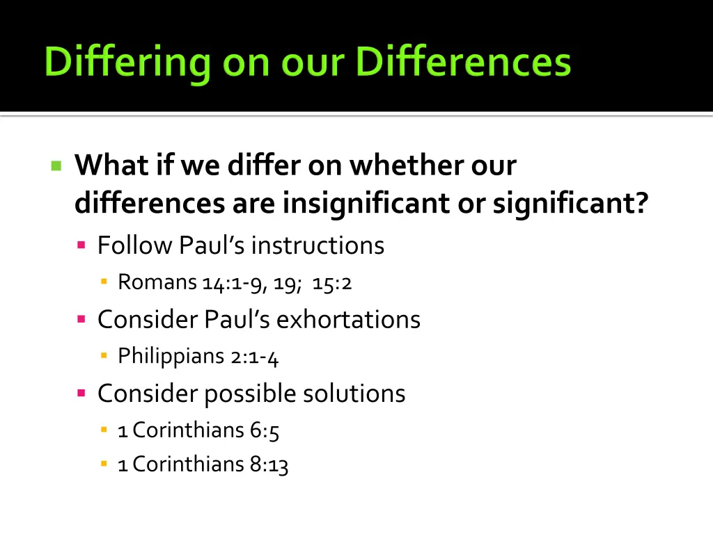 what if we differ on whether our differences