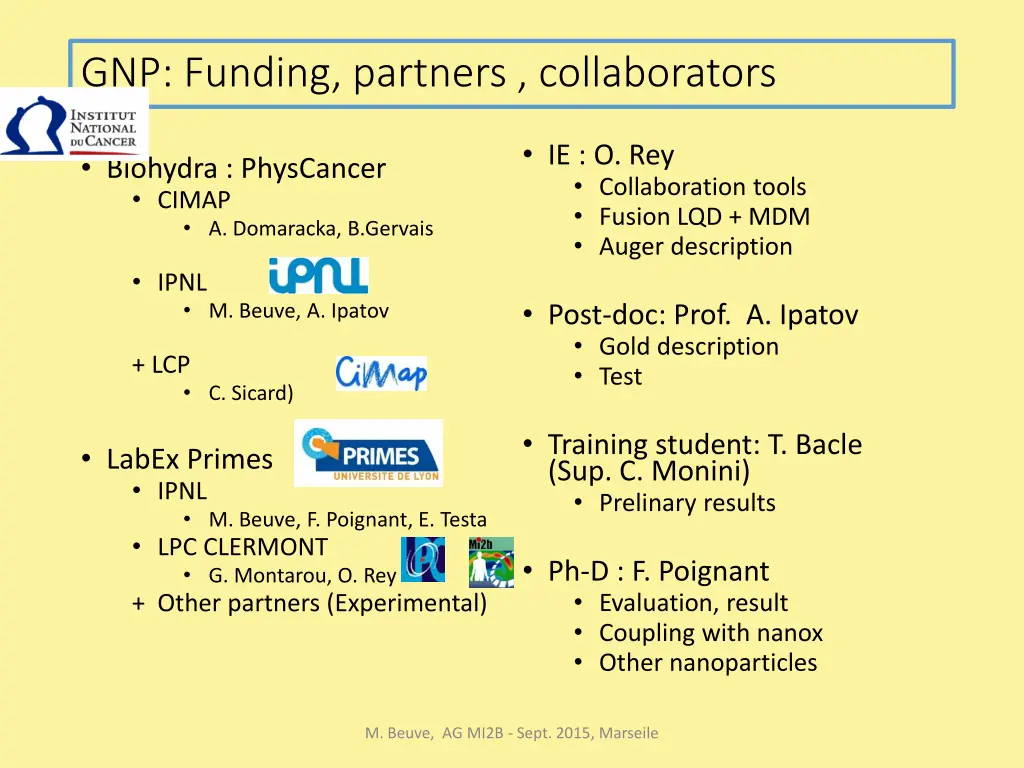 gnp funding partners collaborators
