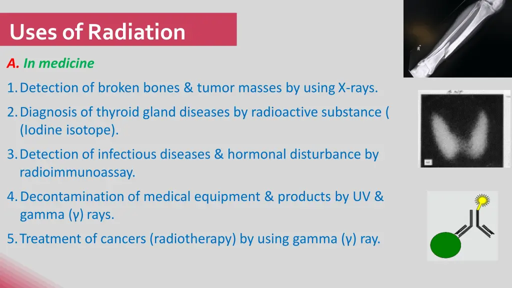uses of radiation