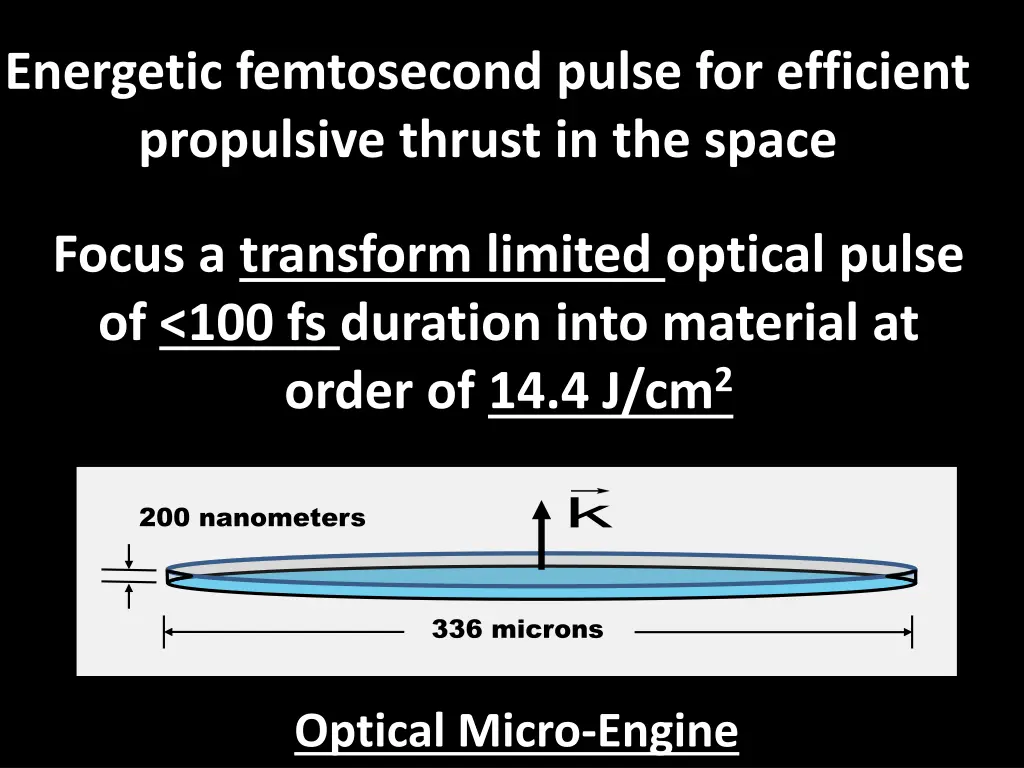 energetic femtosecond pulse for efficient