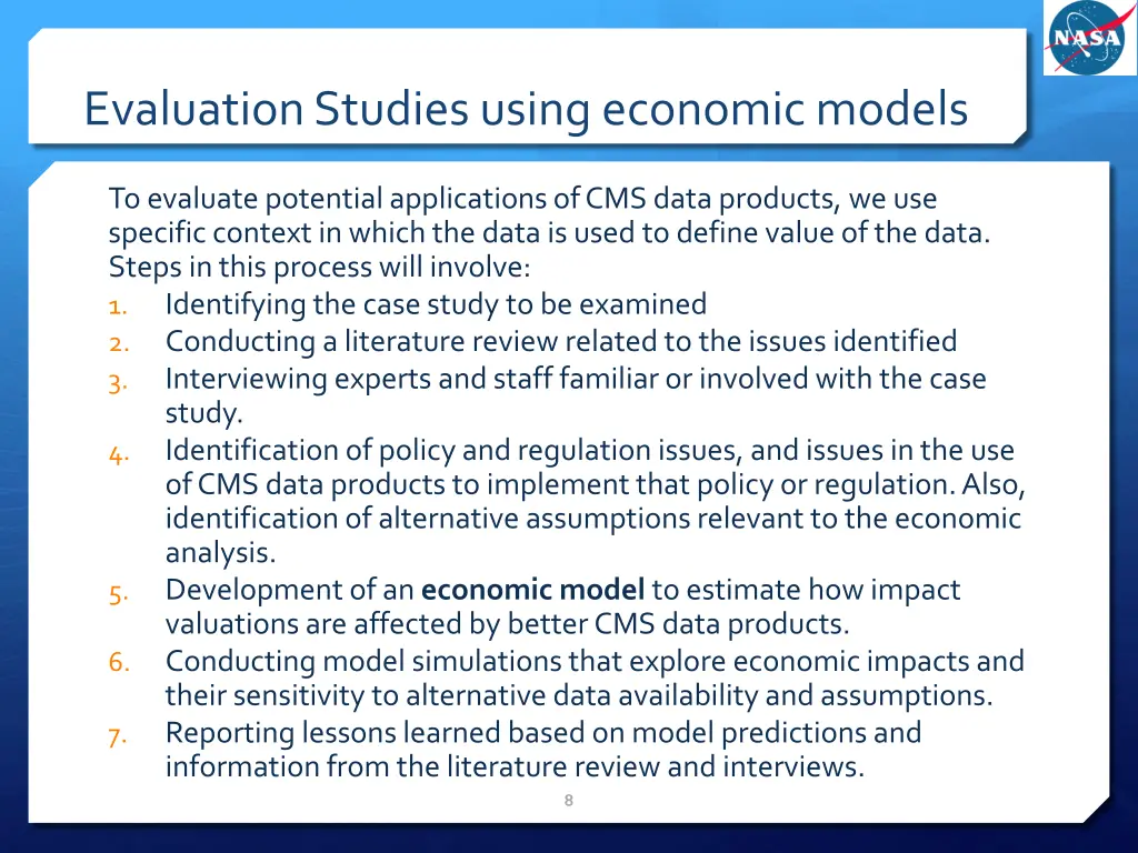 evaluation studies using economic models