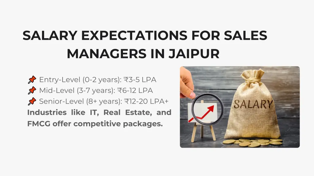 salary expectations for sales managers in jaipur