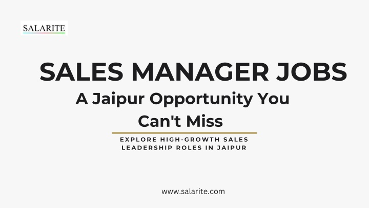 sales manager jobs