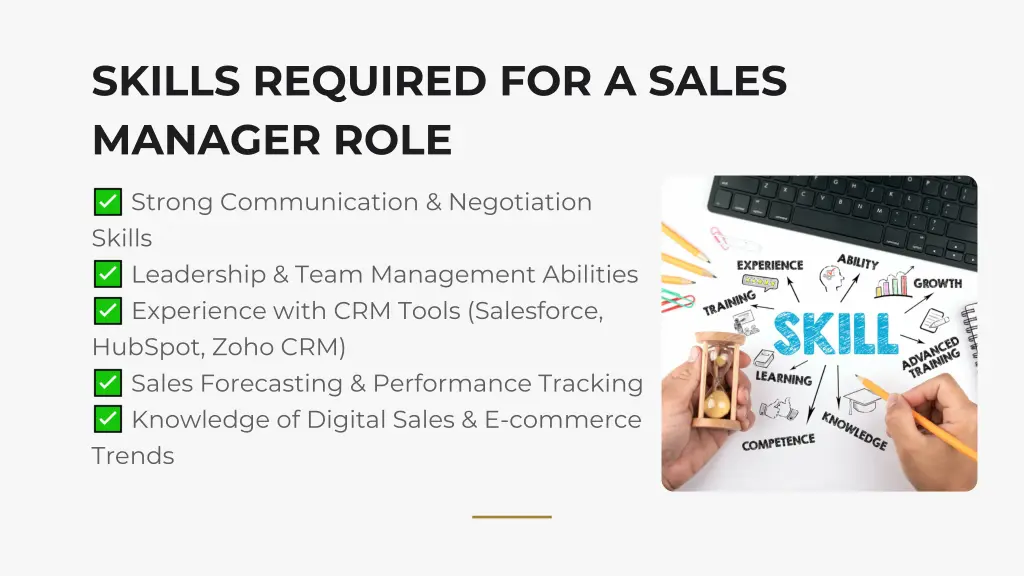 skills required for a sales manager role
