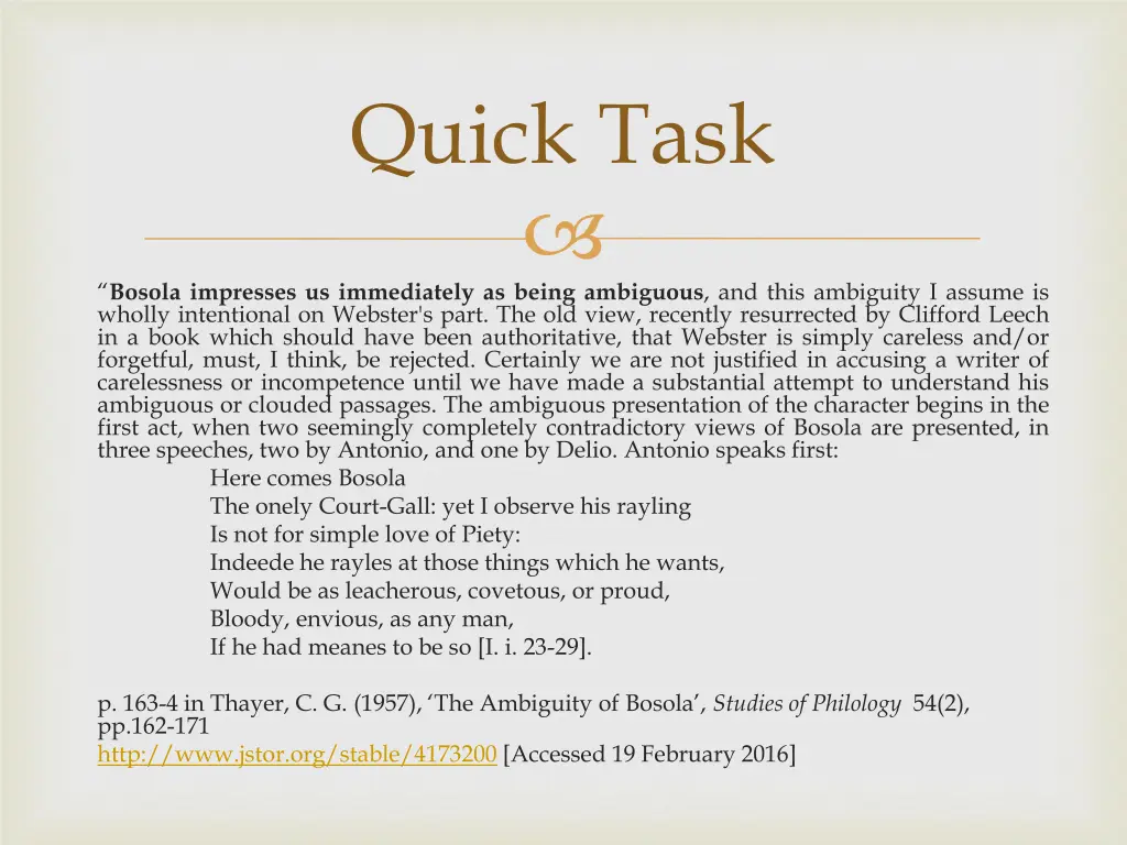 quick task
