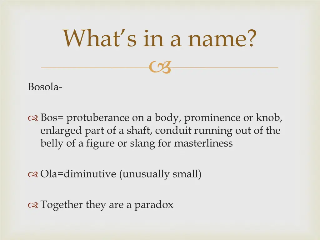 what s in a name
