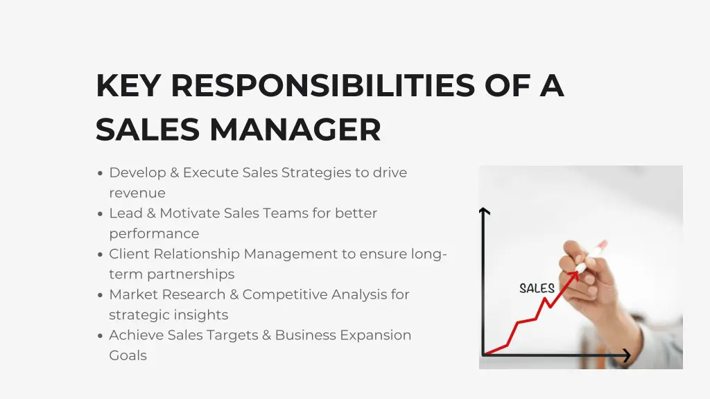 key responsibilities of a sales manager