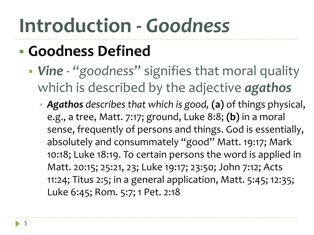 introduction goodness 1