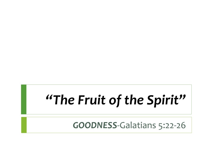 the fruit of the spirit