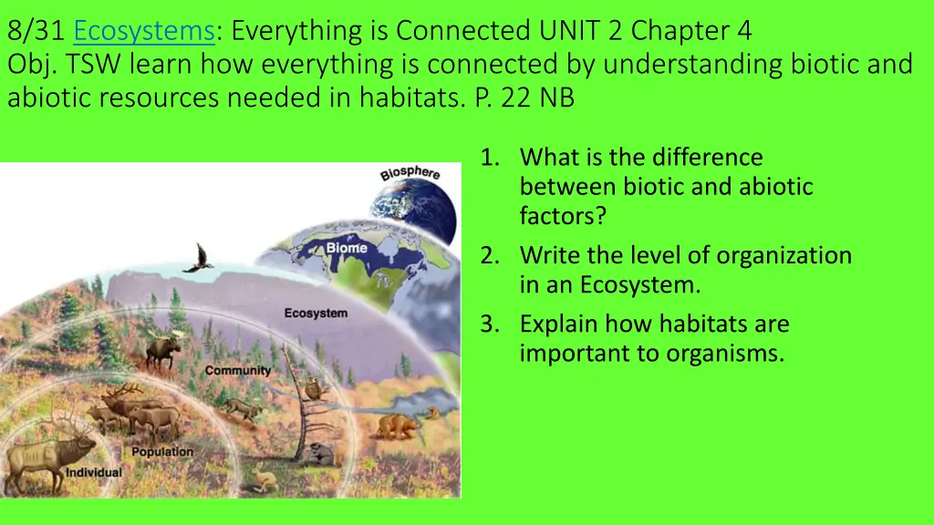 8 31 ecosystems everything is connected unit