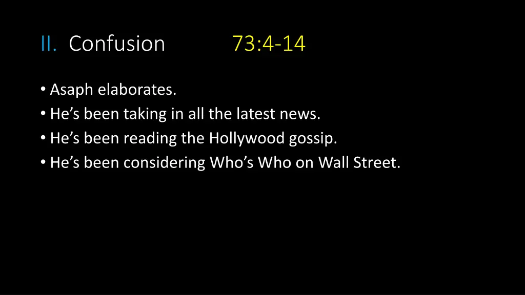 ii confusion 73 4 14 1