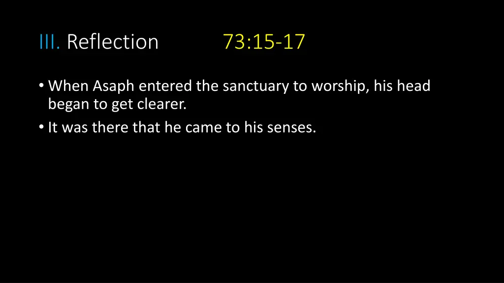 iii reflection 73 15 17 3
