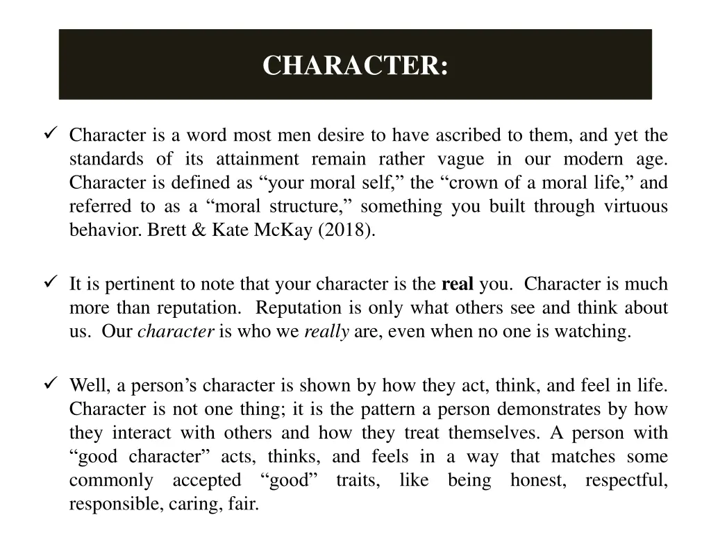 character