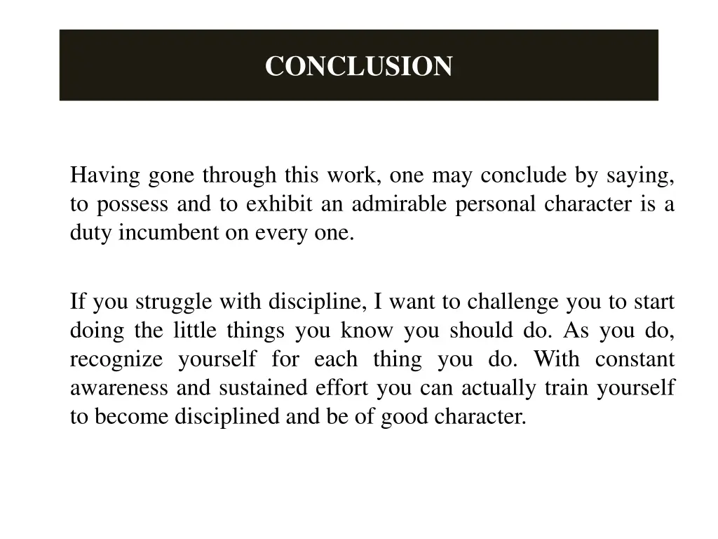 conclusion