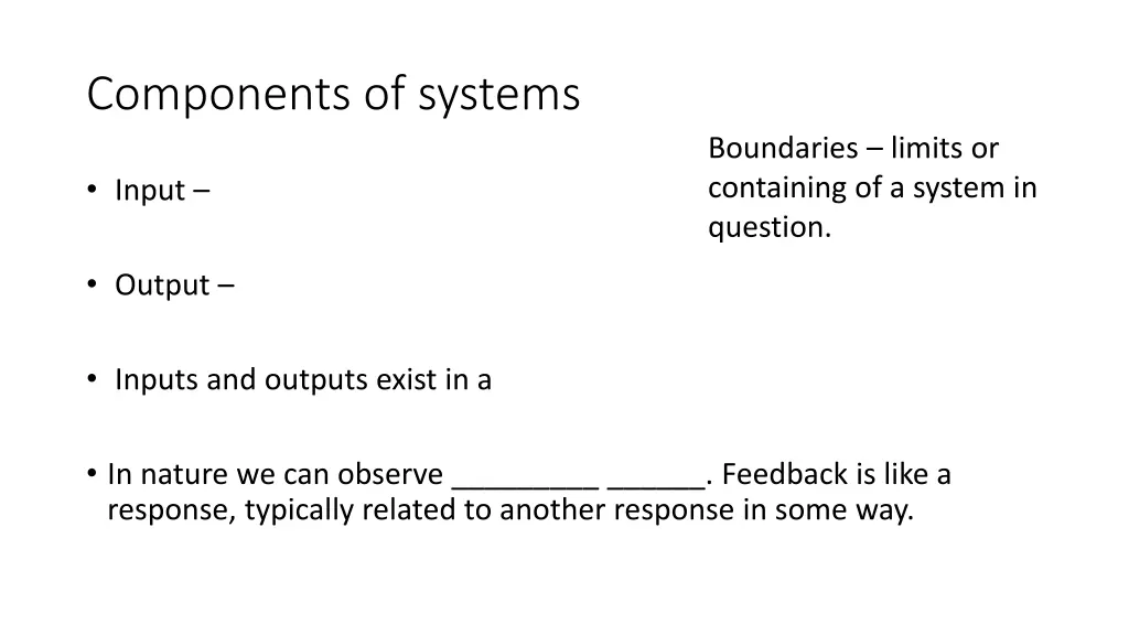 components of systems