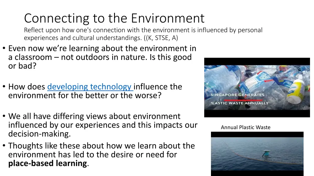 connecting to the environment reflect upon 2