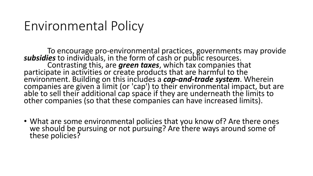 environmental policy 1