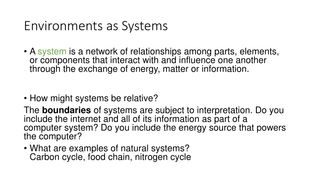 environments as systems 2