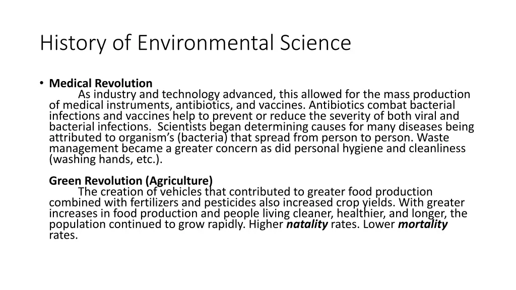 history of environmental science 2