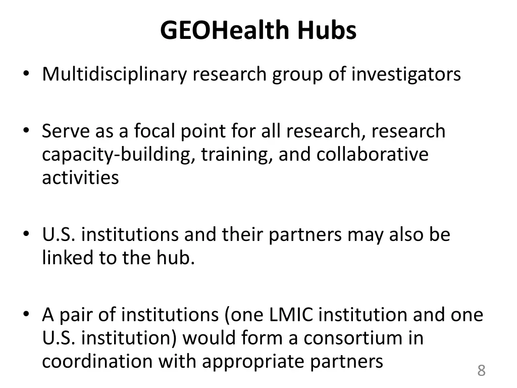 geohealth hubs