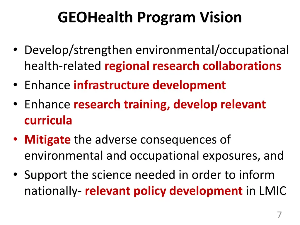 geohealth program vision