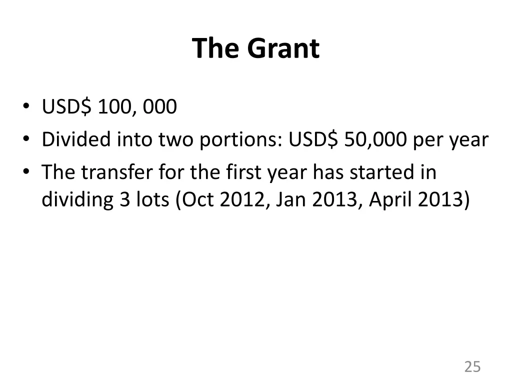 the grant