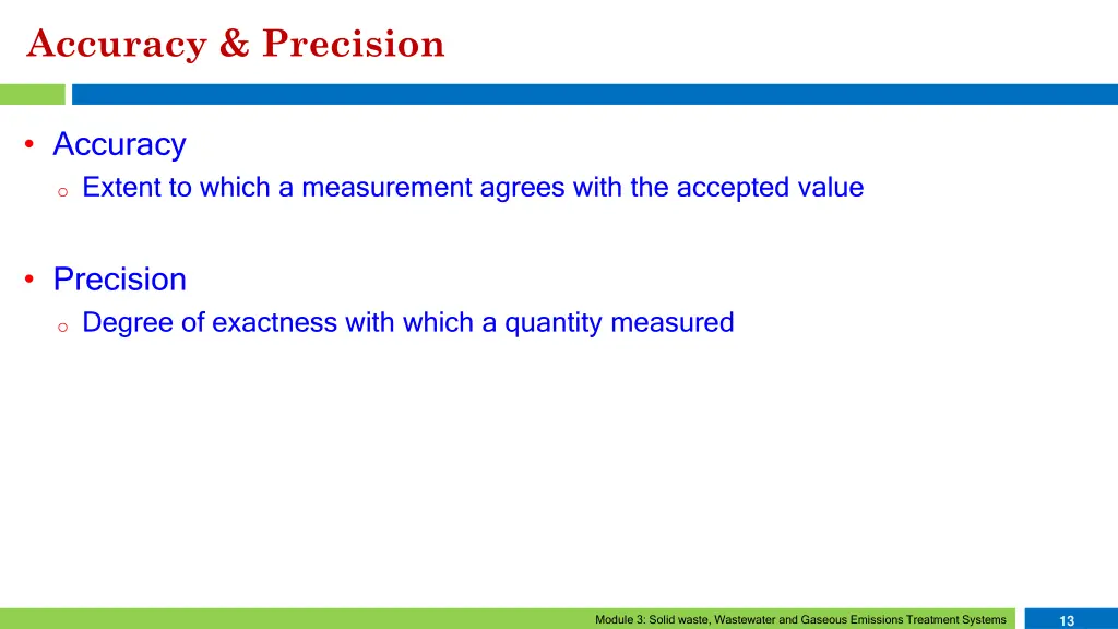 accuracy precision