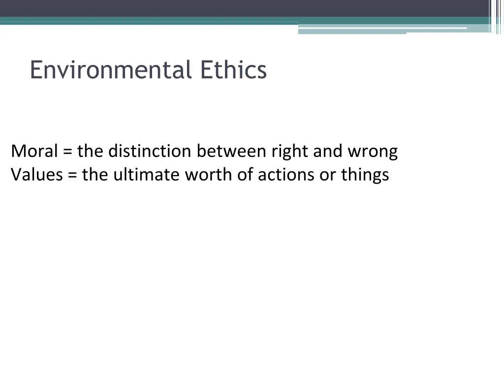 environmental ethics