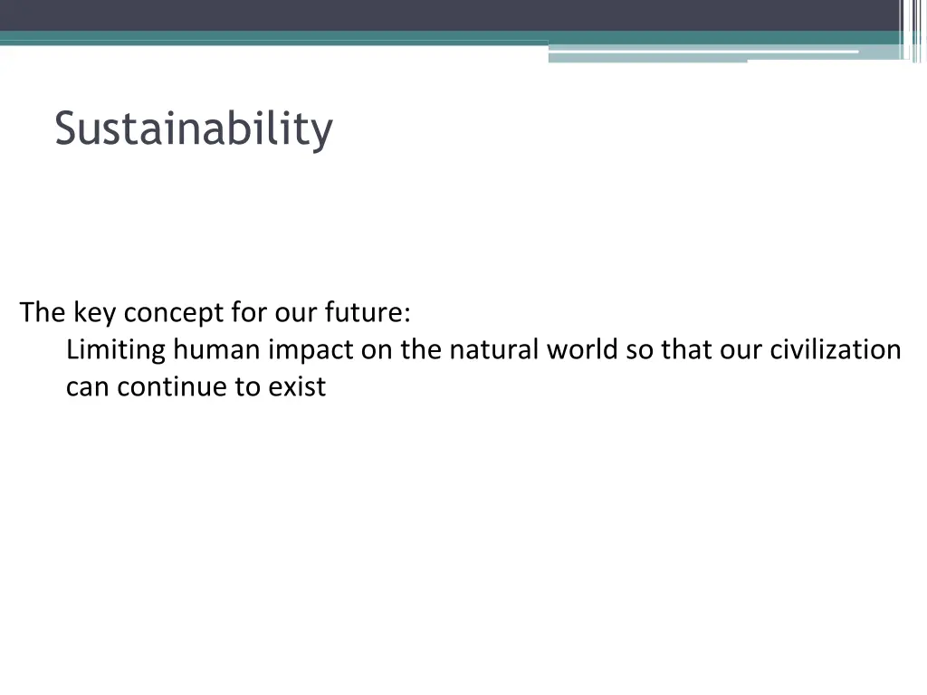 sustainability