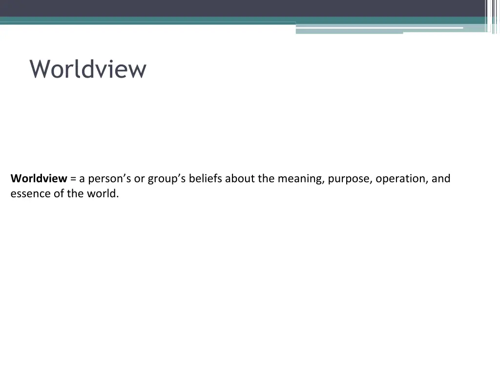 worldview