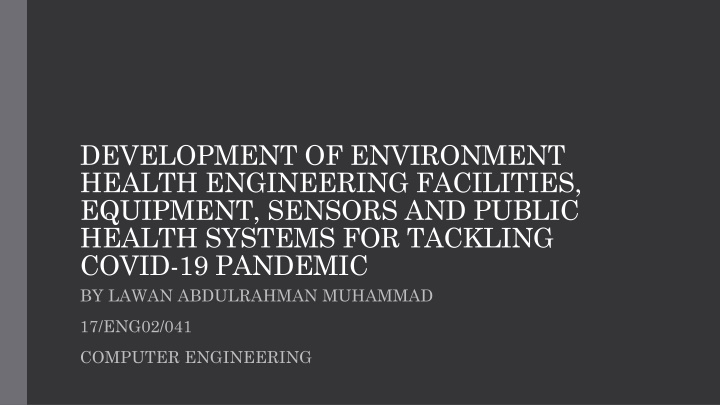 development of environment health engineering