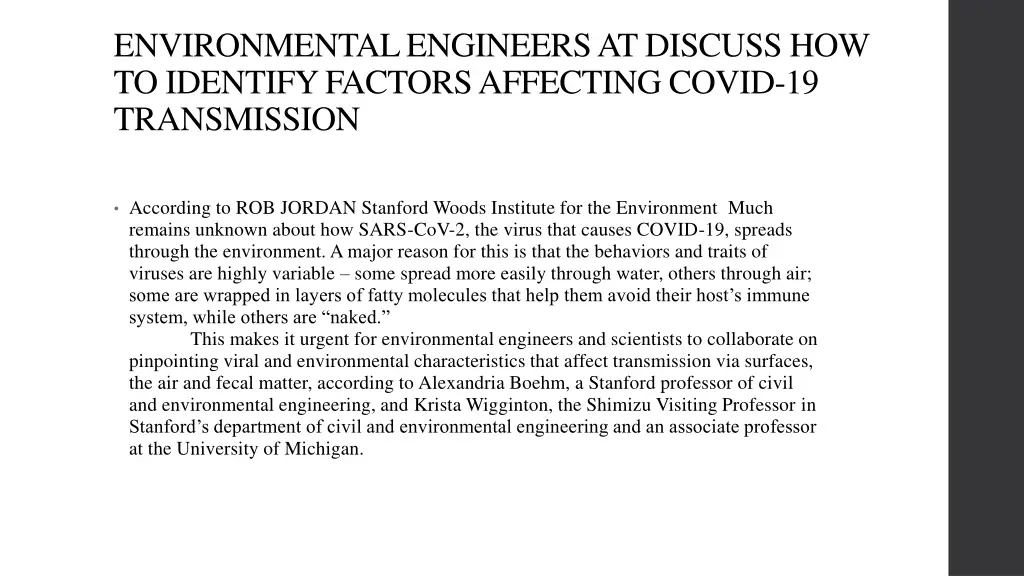environmental engineers at discuss