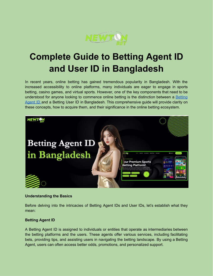 complete guide to betting agent id and user