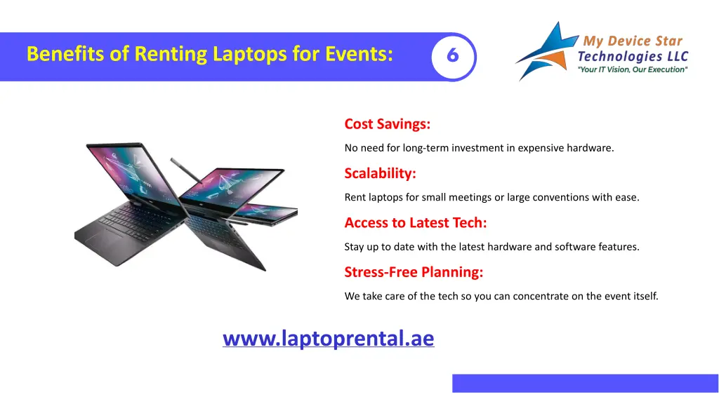 benefits of renting laptops for events