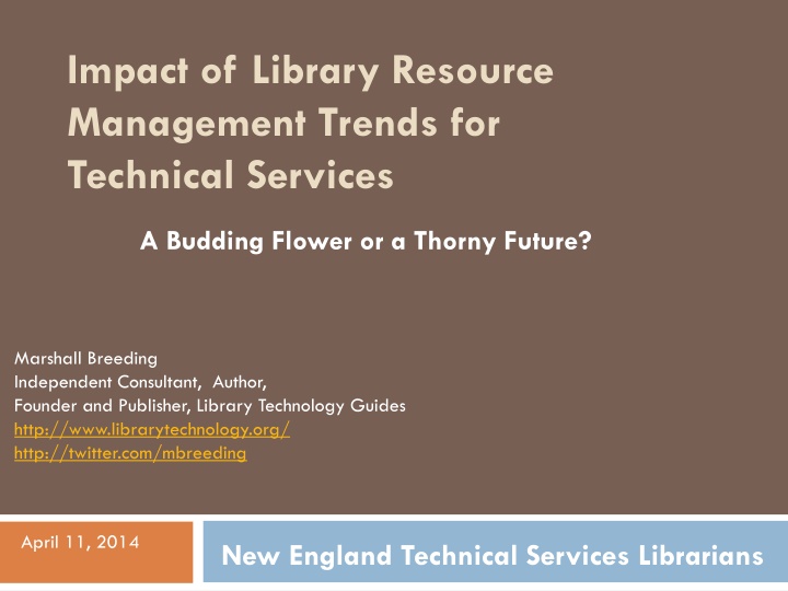 impact of library resource management trends