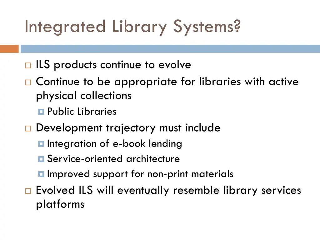 integrated library systems