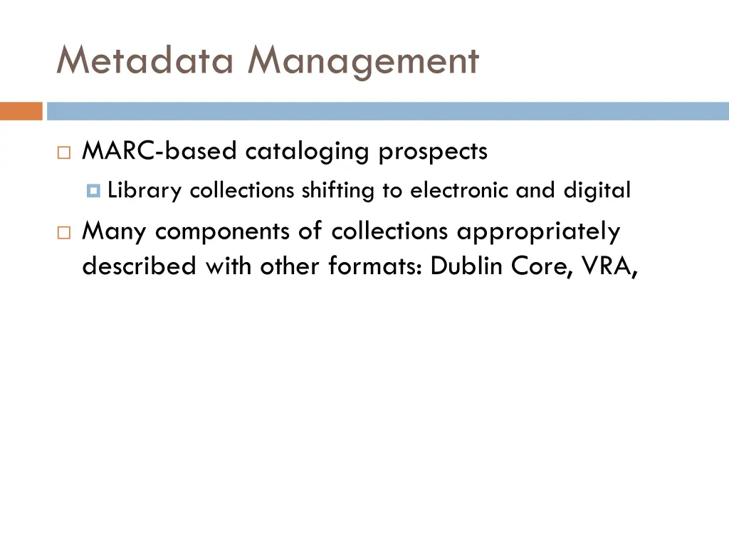 metadata management