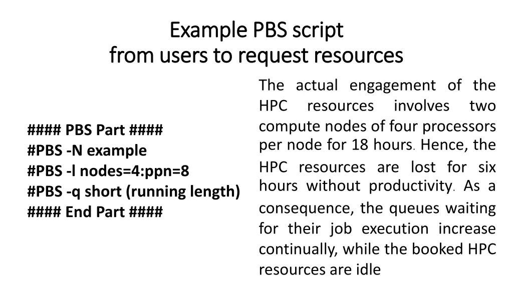 example pbs script example pbs script from users