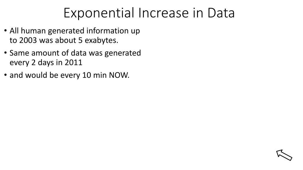 exponential increase in data all human generated