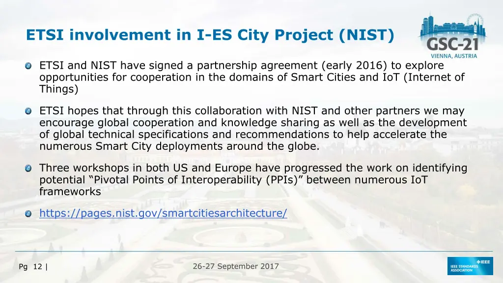 etsi involvement in i es city project nist