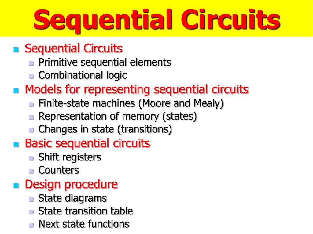 sequential circuits